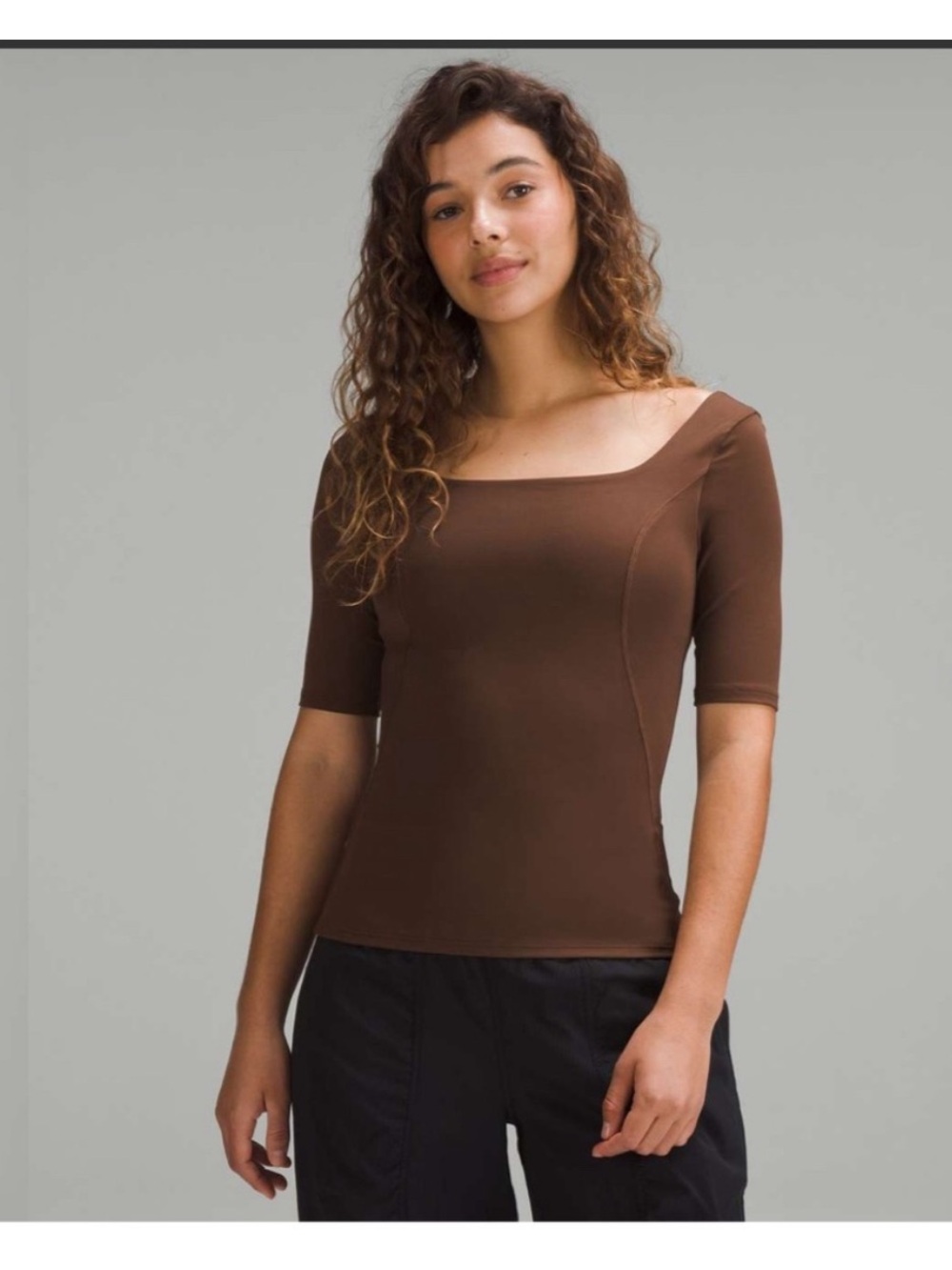 Lululemon half sleeve tight fit shelf t-shirt java 6